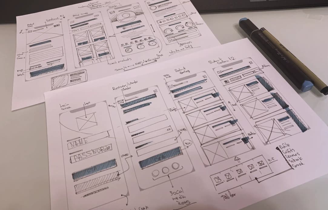 English courses paper sketches