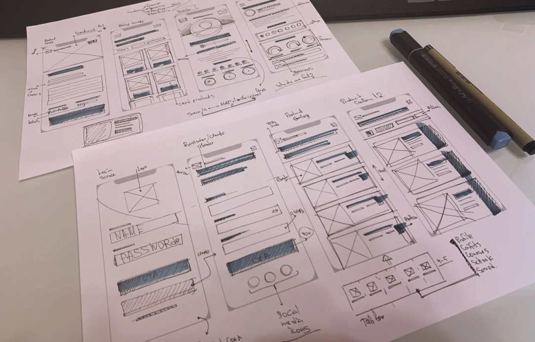 English courses paper sketches